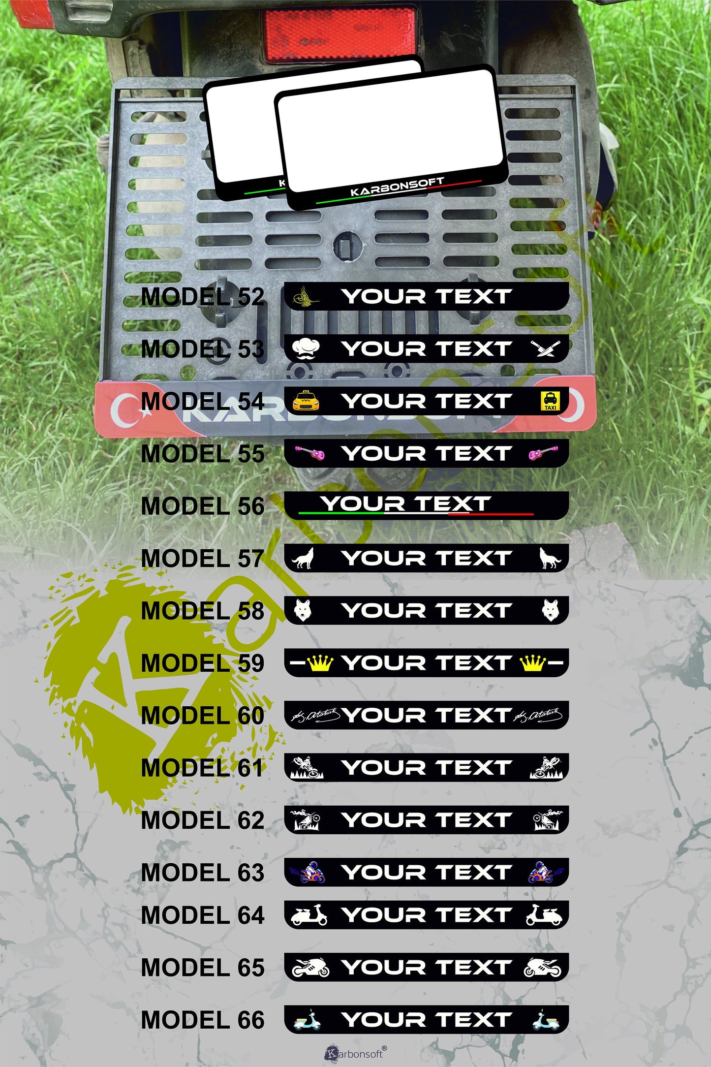 Personalized Motorcycle License Plate Frame ATV License Plate Holder Personalized License Plate Holder High Satisfaction