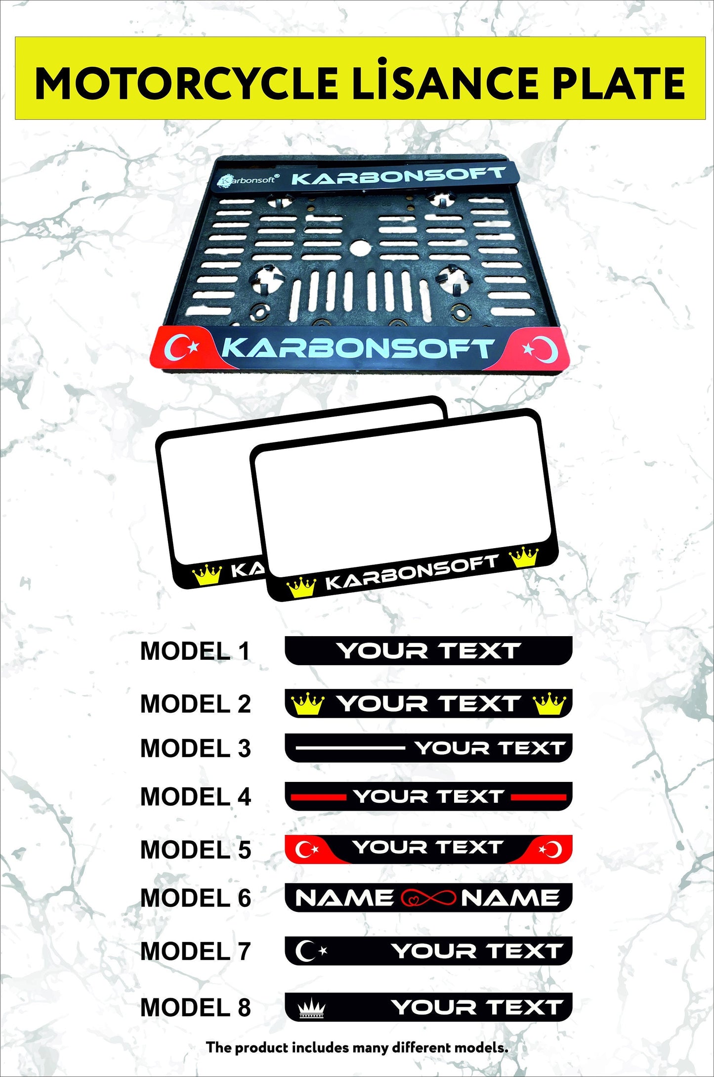 Personalized Motorcycle License Plate Frame ATV License Plate Holder Personalized License Plate Holder High Satisfaction
